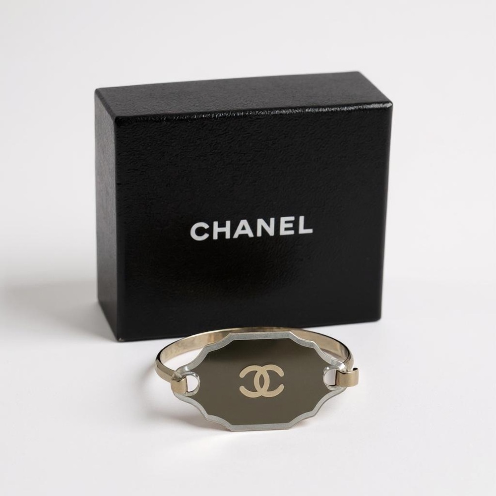 CHANEL COCO Mark Mirror bangle Silver-Tone Cuff